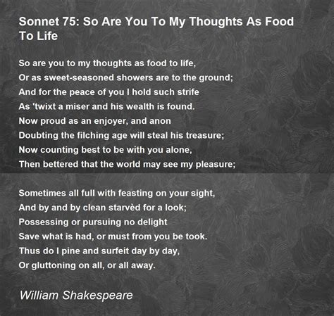 shakespearean sonnet about food