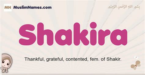 shakira name origin arabic