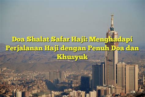 Shalat Safar Haji