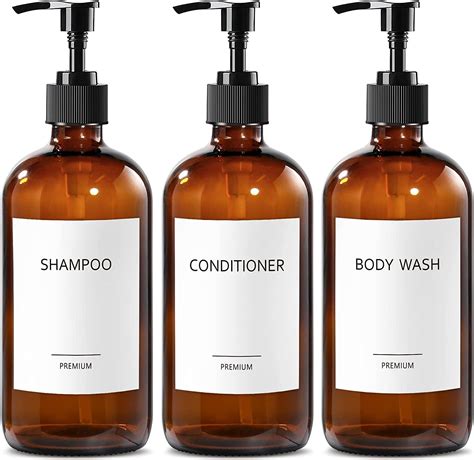 Shampoo Bottles Amber