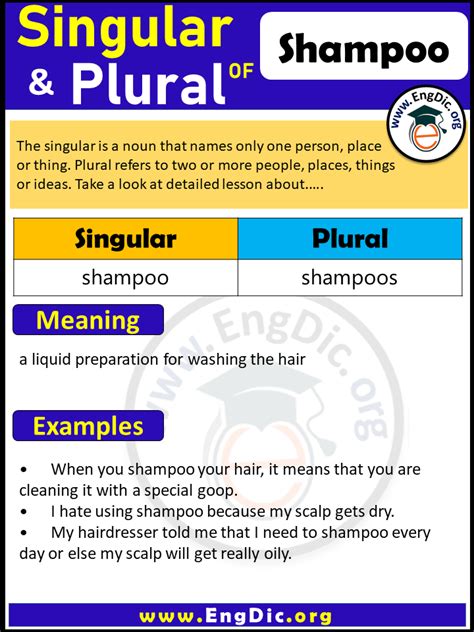 Shampoo Dictionary Plural