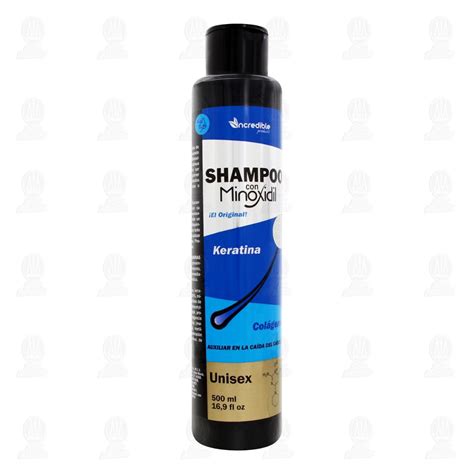 shampoo incredible minoxidil keratina 500 ml