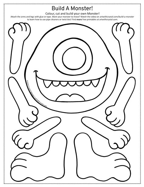 shape monsters coloring page