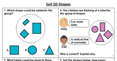 Shape Sorting Year 2