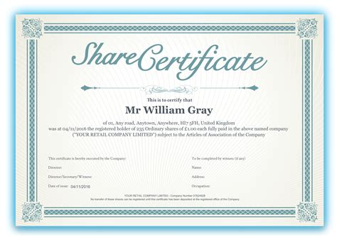 10+ Share Certificate Templates Word, Excel & PDF Templates