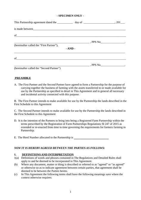 share farming agreement template free