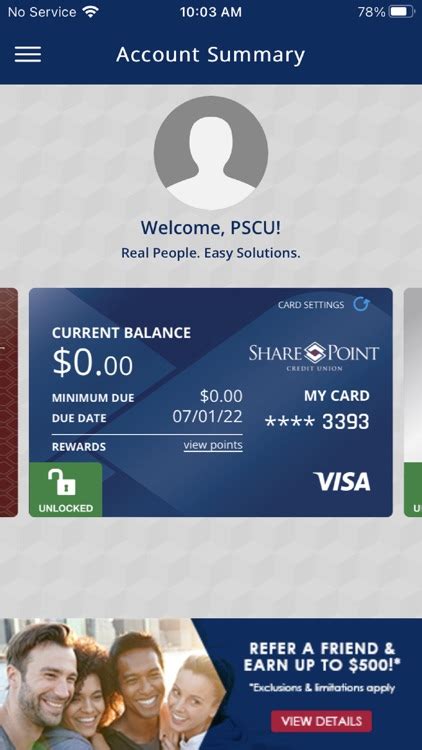 sharepoint credit union credit card