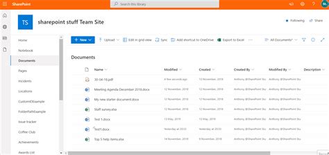 Sharepoint Display Library Description