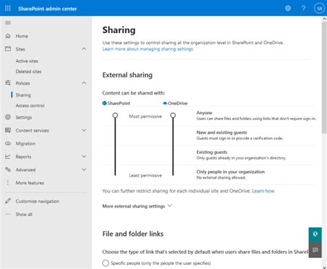 sharepoint online share file with external users