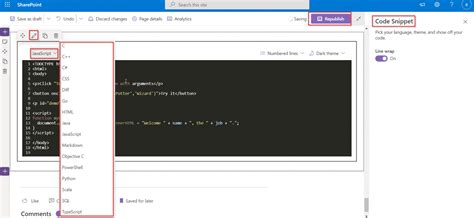 sharepoint web part code snippet