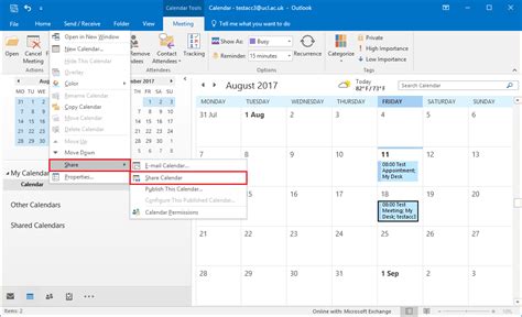 Sharing Your Calendar In Outlook