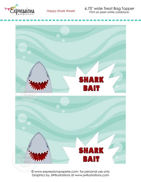 Shark Bait Wrap Around Printable