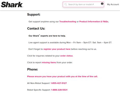 Shark Clean.com/Customer Support