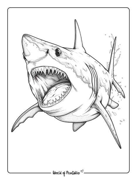 Shark Coloring Page Printable