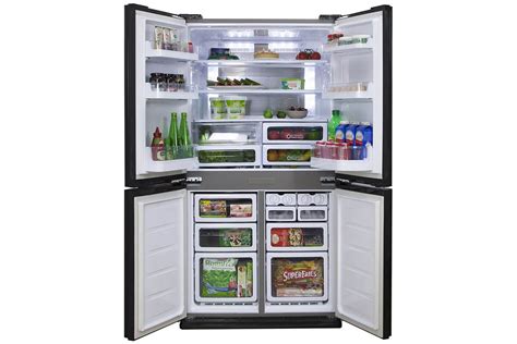 Sharp Black French Door Fridge