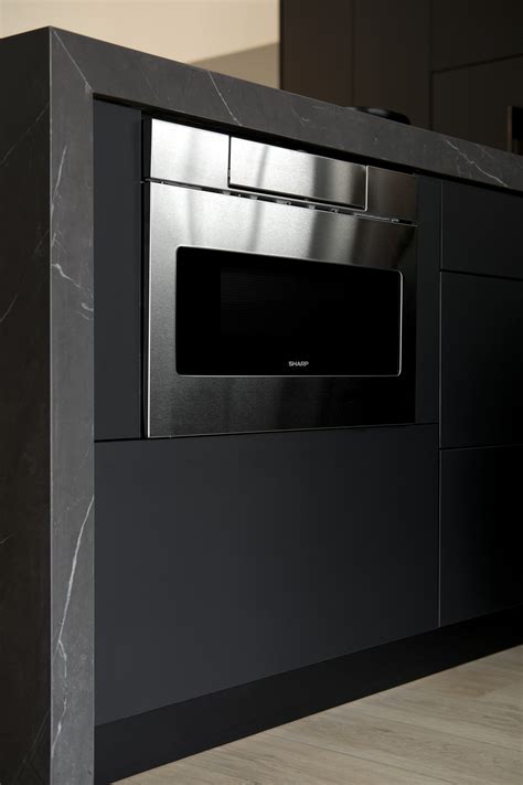 sharp microwave drawer in island