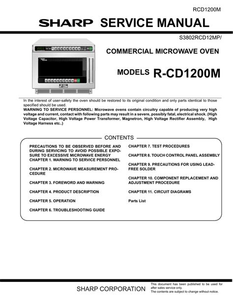 Sharp Microwave Error Code