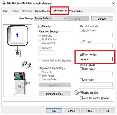 Sharp Printer Code