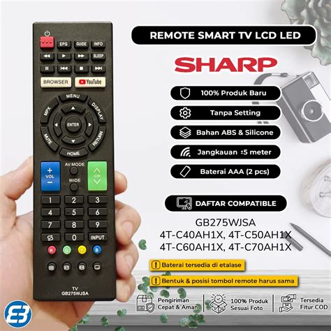 Sharp Tv Gb275Wjsa Remote