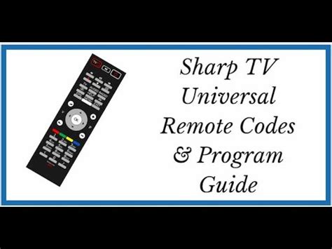 Sharp Tv Remote Codes 5 Digit