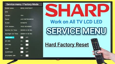 Sharp Tv Service Menu Code