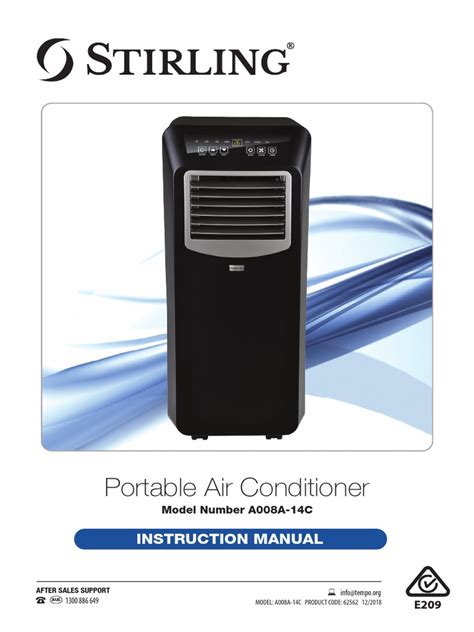 VISSANI VPA06 6000 BTU Portable Air Conditioner User Guide