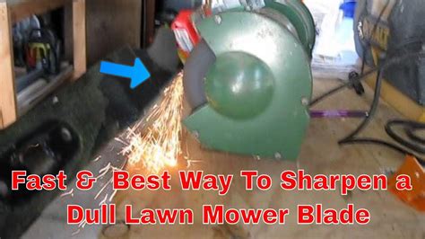 Sharpening A Mower Blade Bench Grinder