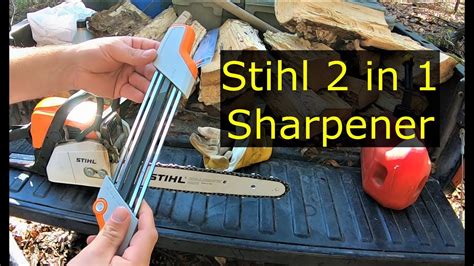 Sharpening Chainsaw With 2 In 1