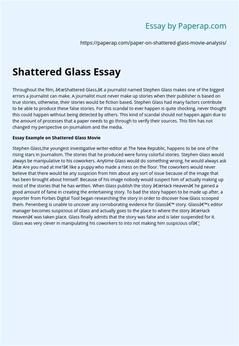 shattered glass movie analysis