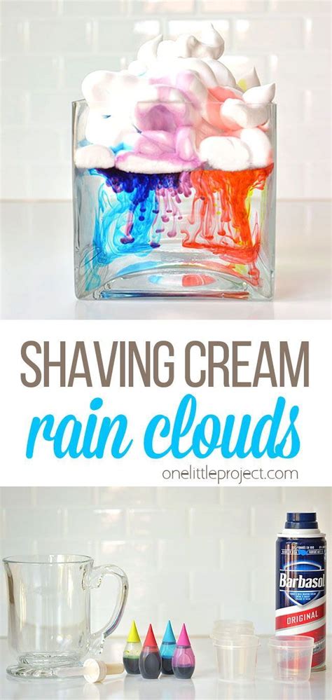 shaving cream rain clouds