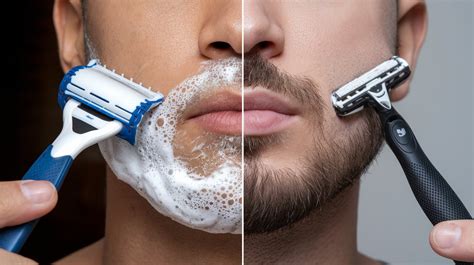 Shaving Face Dry