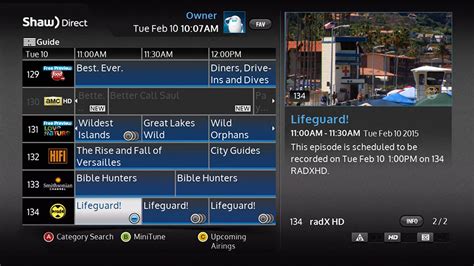 shaw satellite channel guide