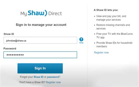 Shaw Voice Login
