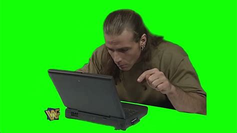 Shawn Michaels Using Computer