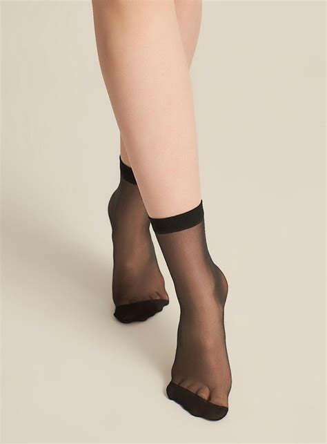 Sheer Black Ankle Socks