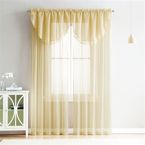 Topfinel Cream Sheer Curtains 84 Inches Length for Living Room Bedroom