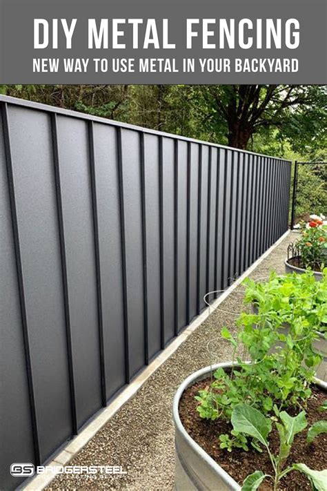 Corrugated Metal Privacy Fence Corrugated metal, Outdoor decor, Outdoor