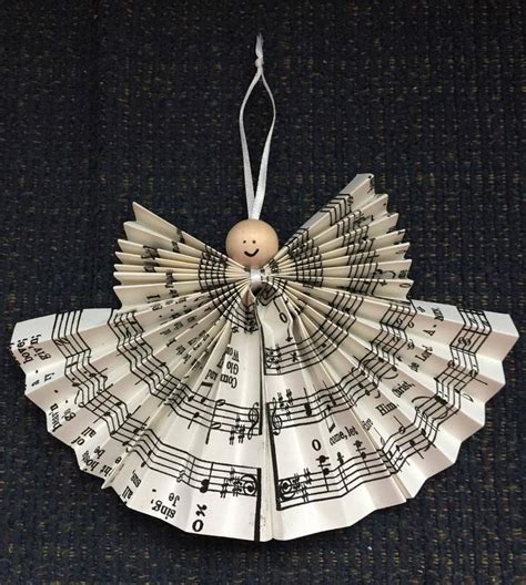 sheet music angel ornaments