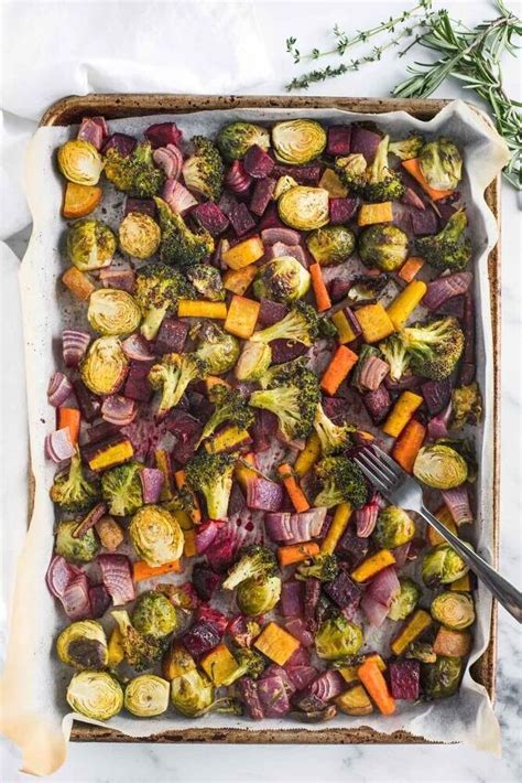Sheet Pan Roasted Vegetables With Beets