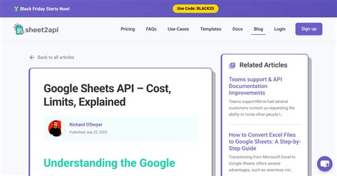 Sheets Api Pricing