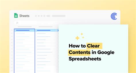 Sheets Clear Contents