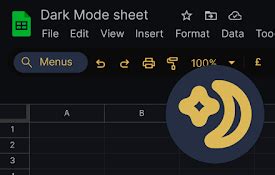 Sheets Dark Mode Chrome