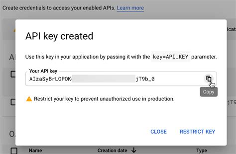 Sheets Get Api Key