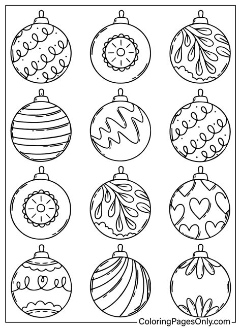 Sheets Of Small Printable Ornaments