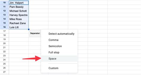Sheets Split Text To Columns