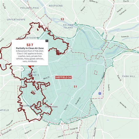 sheffield clean air zone map