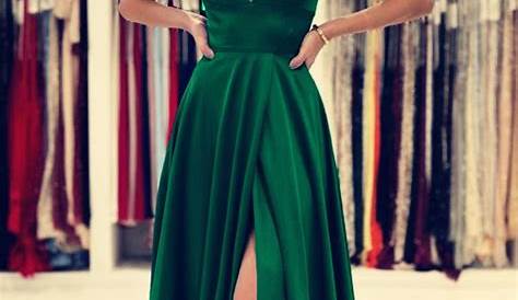 Shein Formal Dresses Emerald Green Prom Sexy Halter Backless Side Slit Long