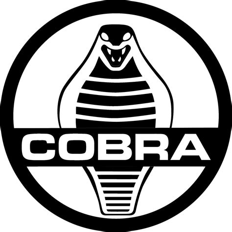 shelby cobra logo black and white