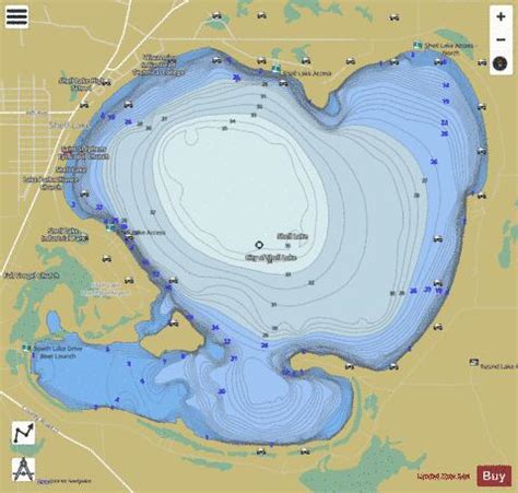 Shell Lake Depth Map