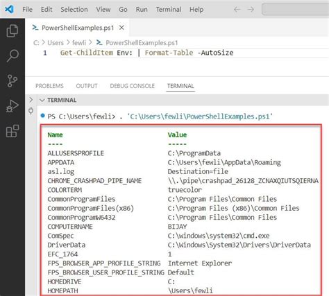 Shell List All Environment Variables